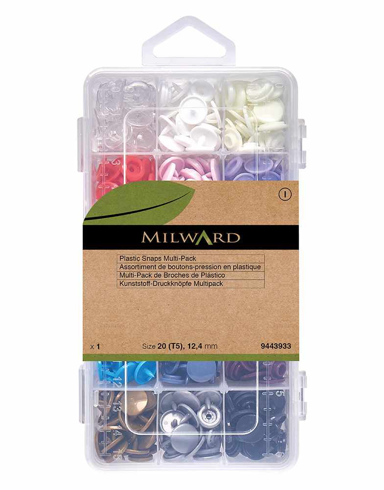 KAM Plastic Snap Fasteners Starter Kit - Assorted Colours