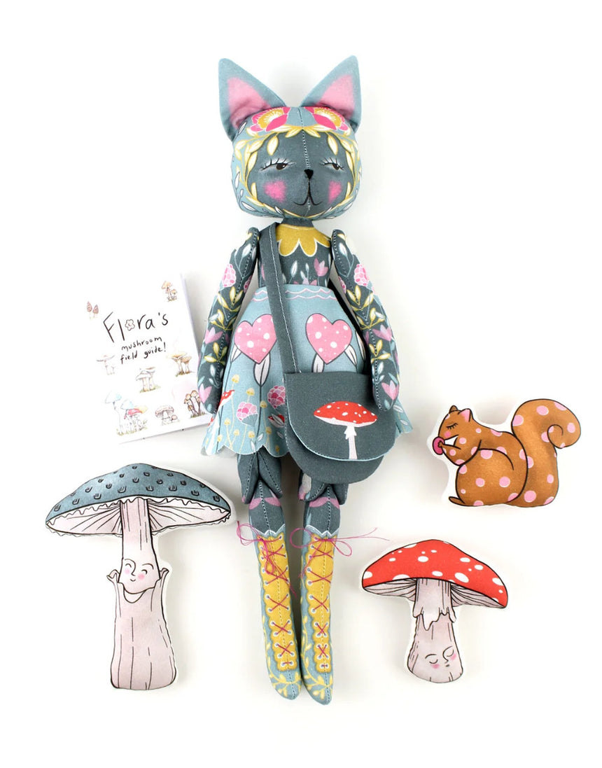 Flora the Forager and Mushroom Book Sewing Kit, Miss Ella