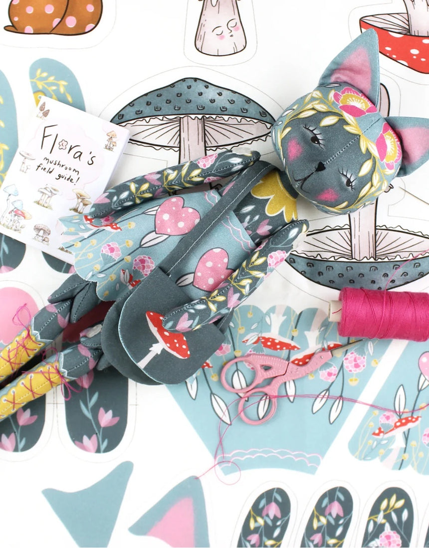Flora the Forager and Mushroom Book Sewing Kit, Miss Ella