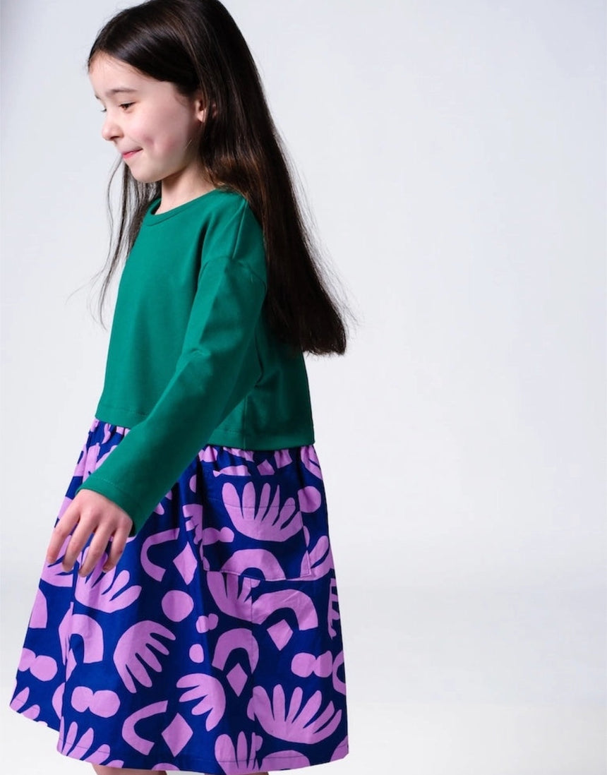 Mizzle Dress Children's Sewing Pattern, Little Rosy Cheeks