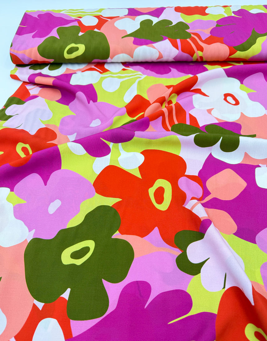 Vibrant Trail Run Lenzing Ecovero Viscose Fabric, Nerida Hansen