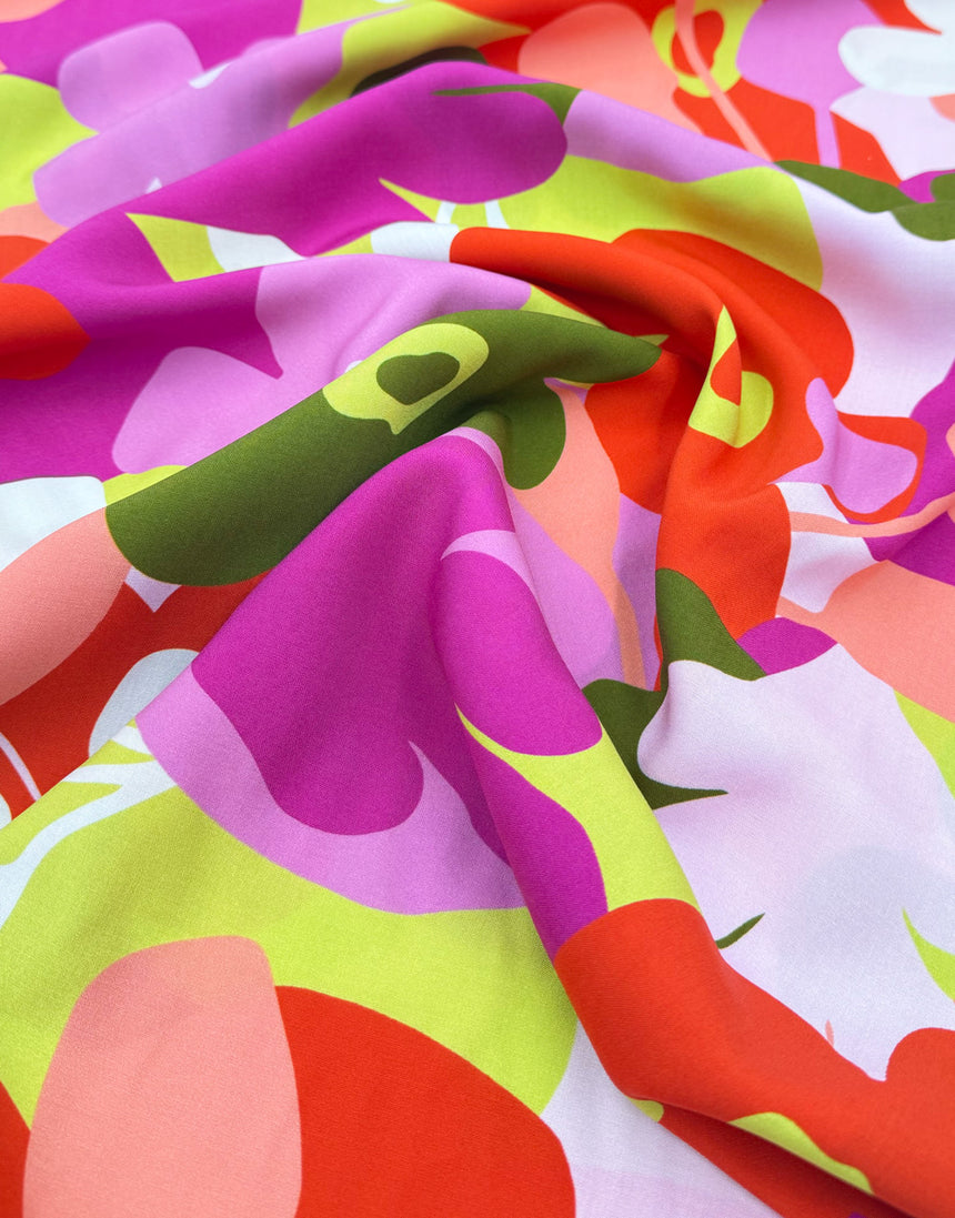 Vibrant Trail Run Lenzing Ecovero Viscose Fabric, Nerida Hansen