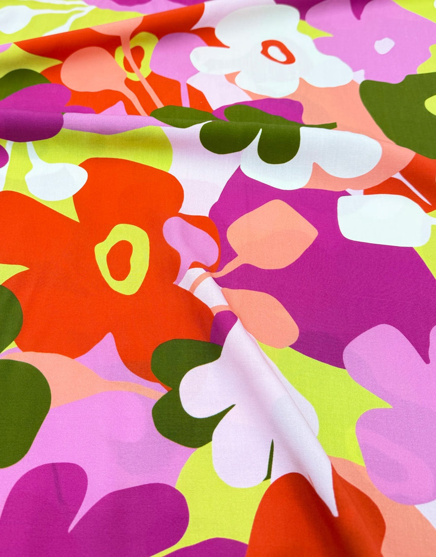 Vibrant Trail Run Lenzing Ecovero Viscose Fabric, Nerida Hansen