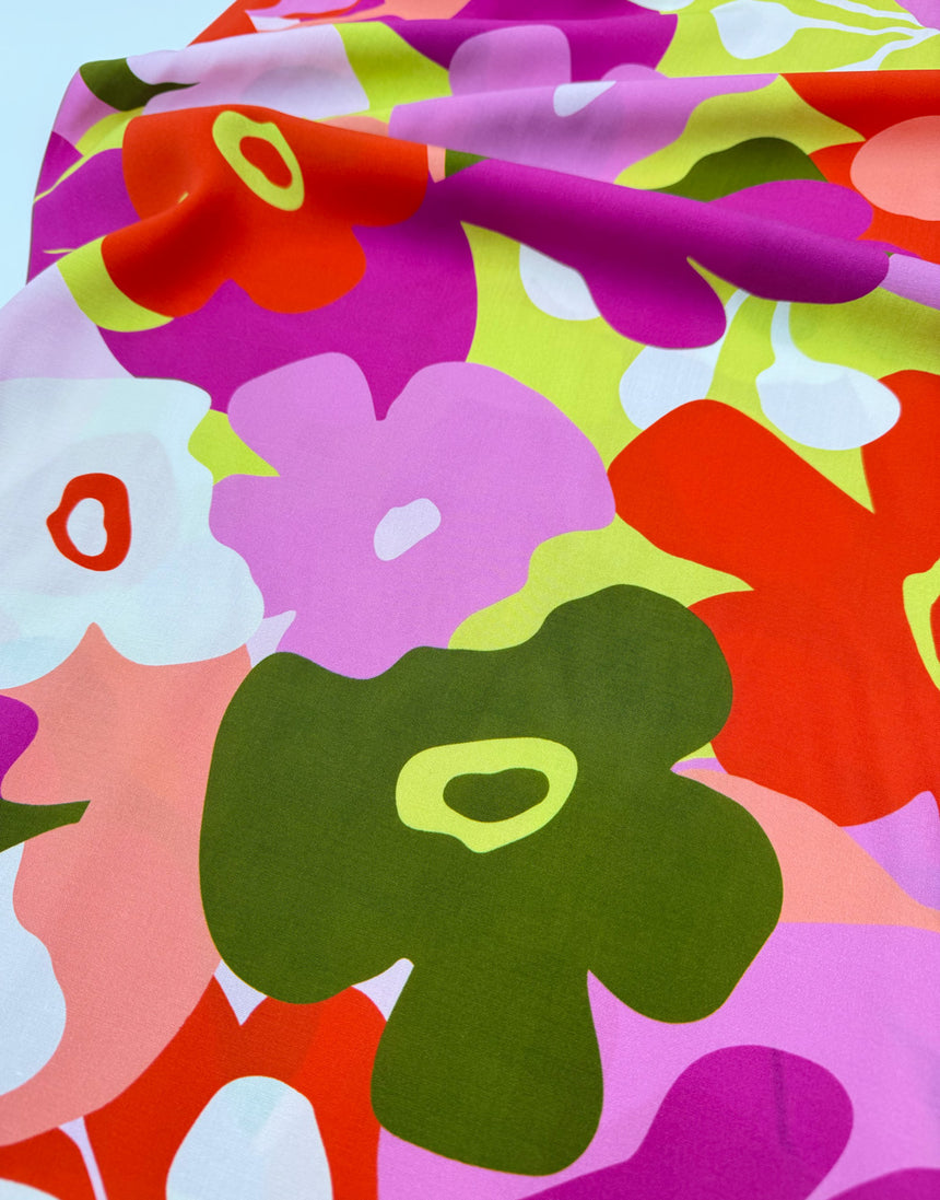 Vibrant Trail Run Lenzing Ecovero Viscose Fabric, Nerida Hansen