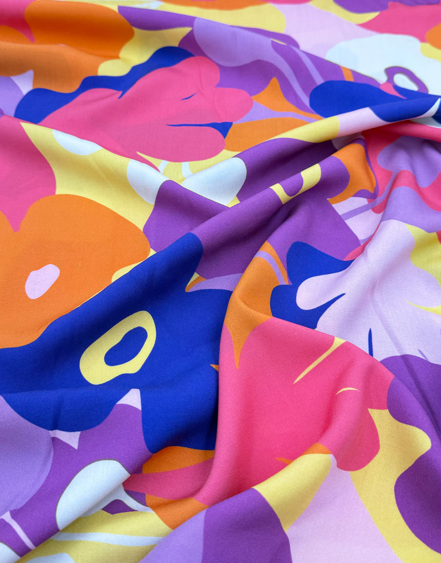 Purple Trail Run Lenzing Ecovero Viscose Fabric, Nerida Hansen