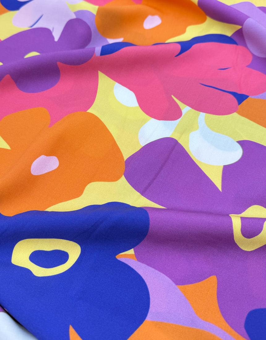 Purple Trail Run Lenzing Ecovero Viscose Fabric, Nerida Hansen