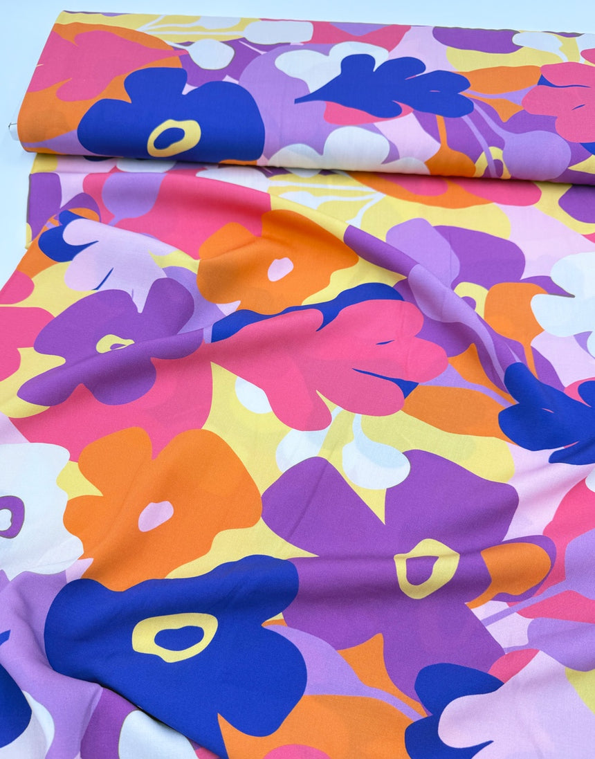 Purple Trail Run Lenzing Ecovero Viscose Fabric, Nerida Hansen