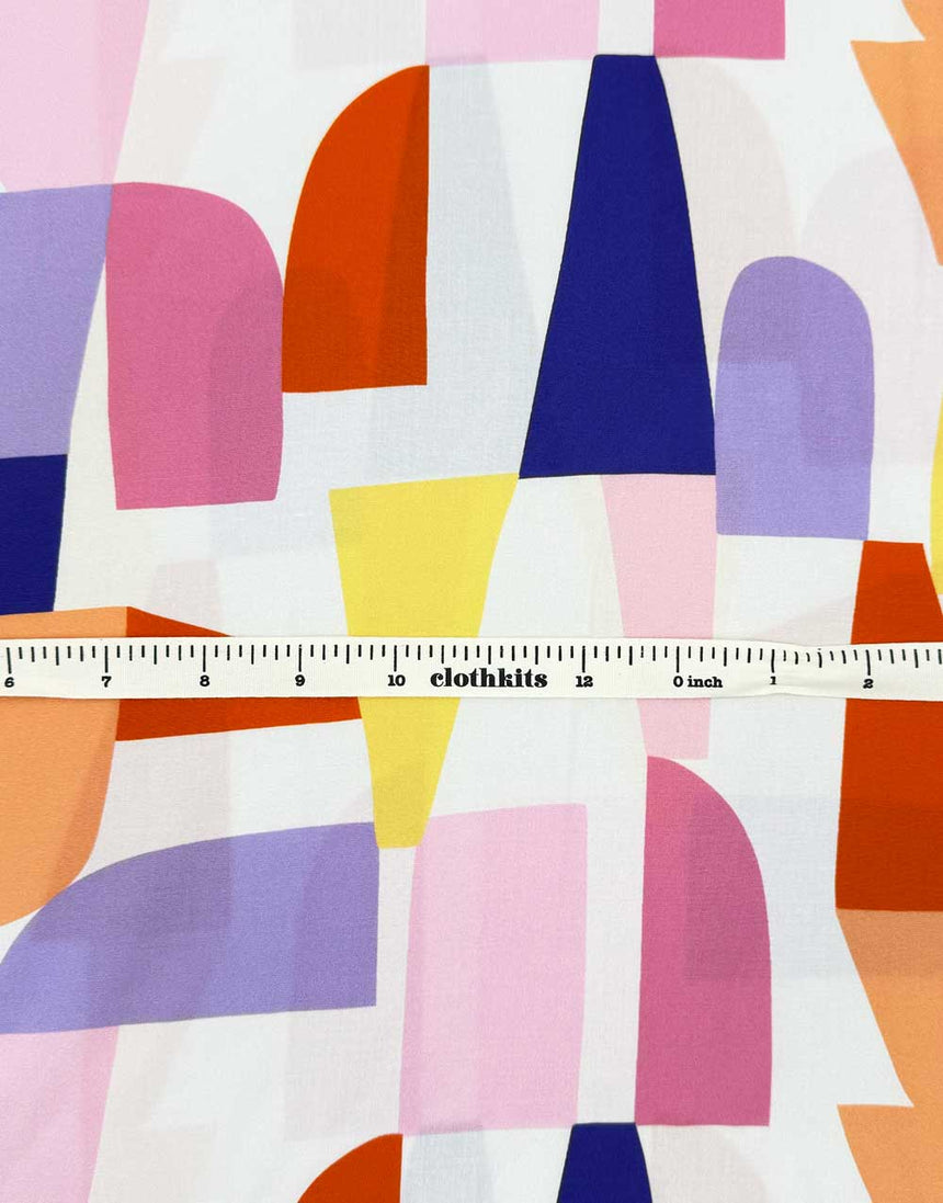 Pastel White Shape Shifter Lenzing Ecovero Viscose Fabric, Nerida Hansen