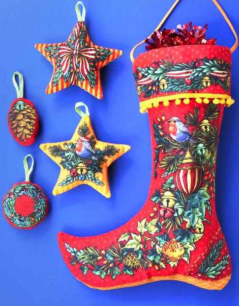 Bohemian Christmas Stocking & Decorations Kit, Odile Bailloeul