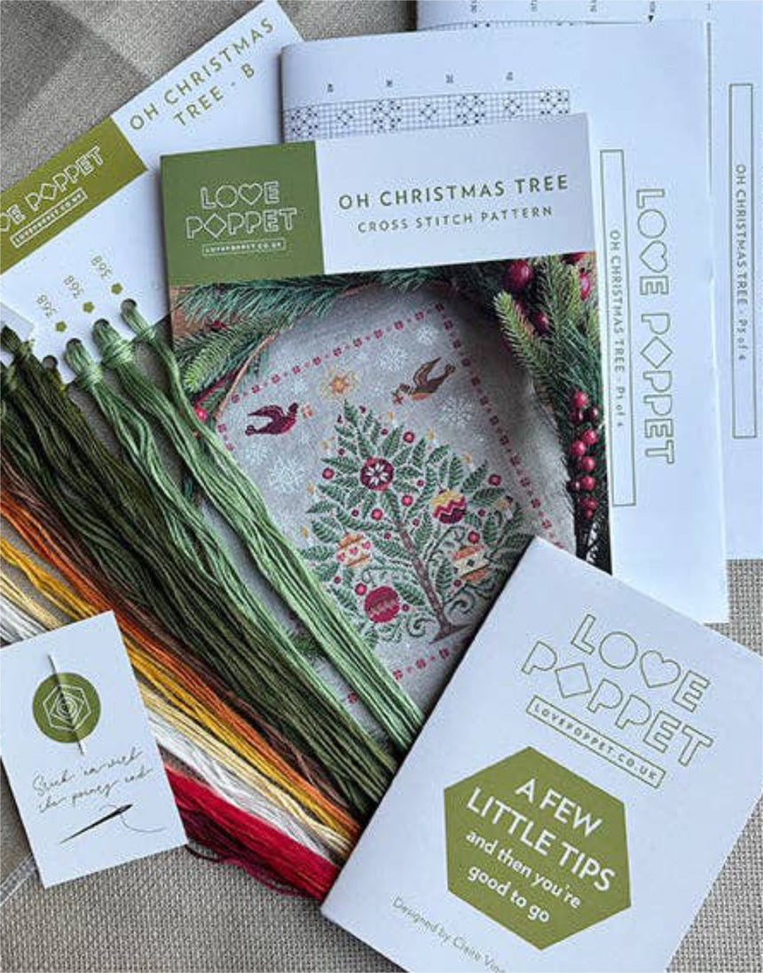 Oh Christmas Tree Cross Stitch Kit, Love Poppet
