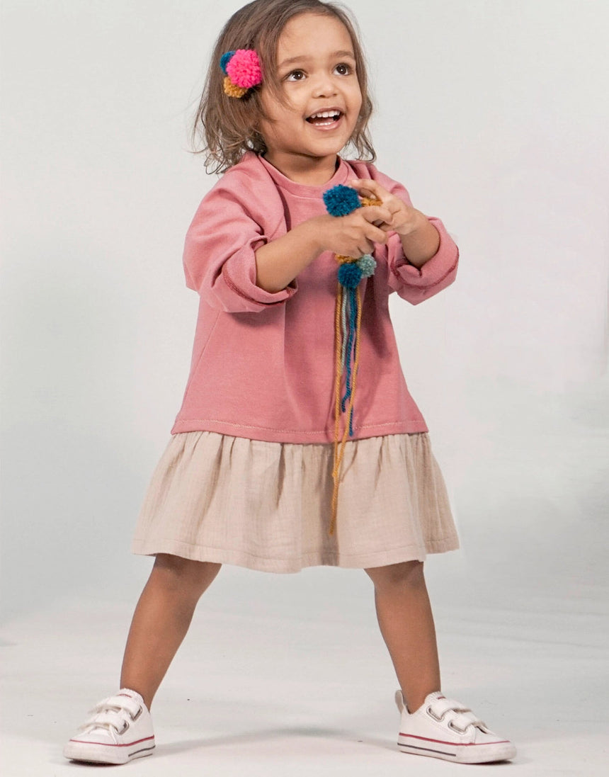 Stevie Girl's Sweat Trapeze Dress Sewing Pattern (0 - 11y), Pattern Paper Scissors