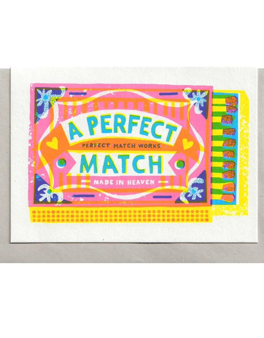 A Perfect Match Greeting Card, Printed Peanut