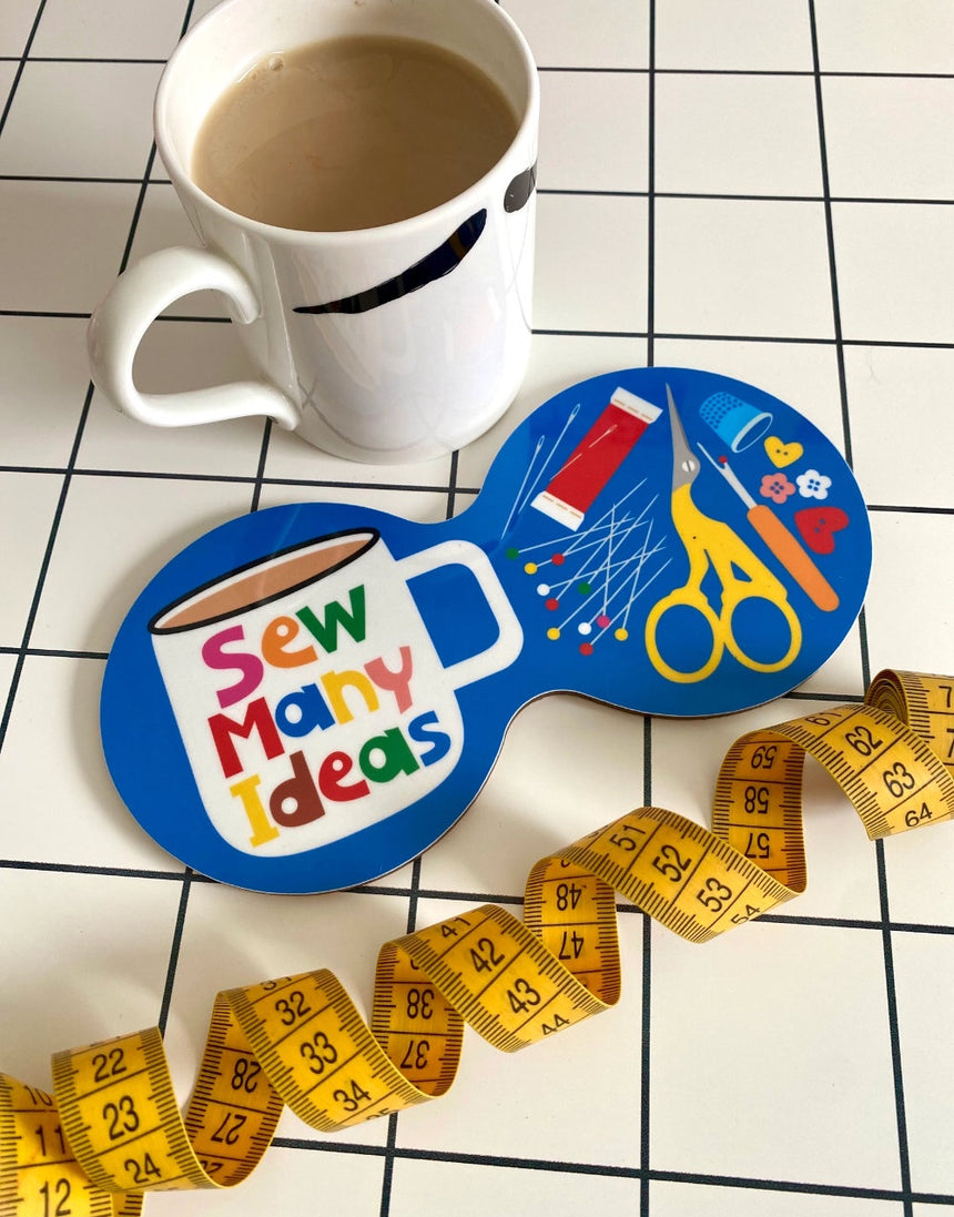 Sew Many Ideas Double Sewing Melamine Coaster, Poppekins