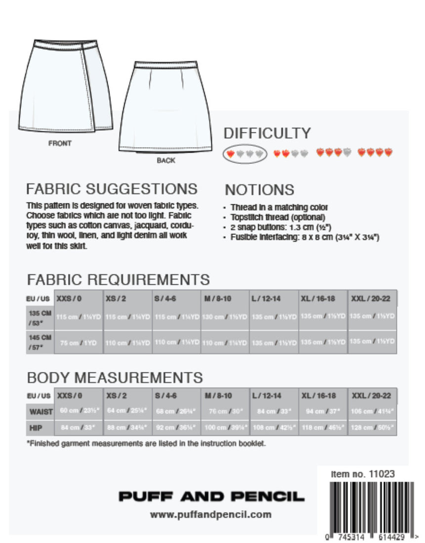 Clueless Skirt Sewing Pattern, Puff & Pencil