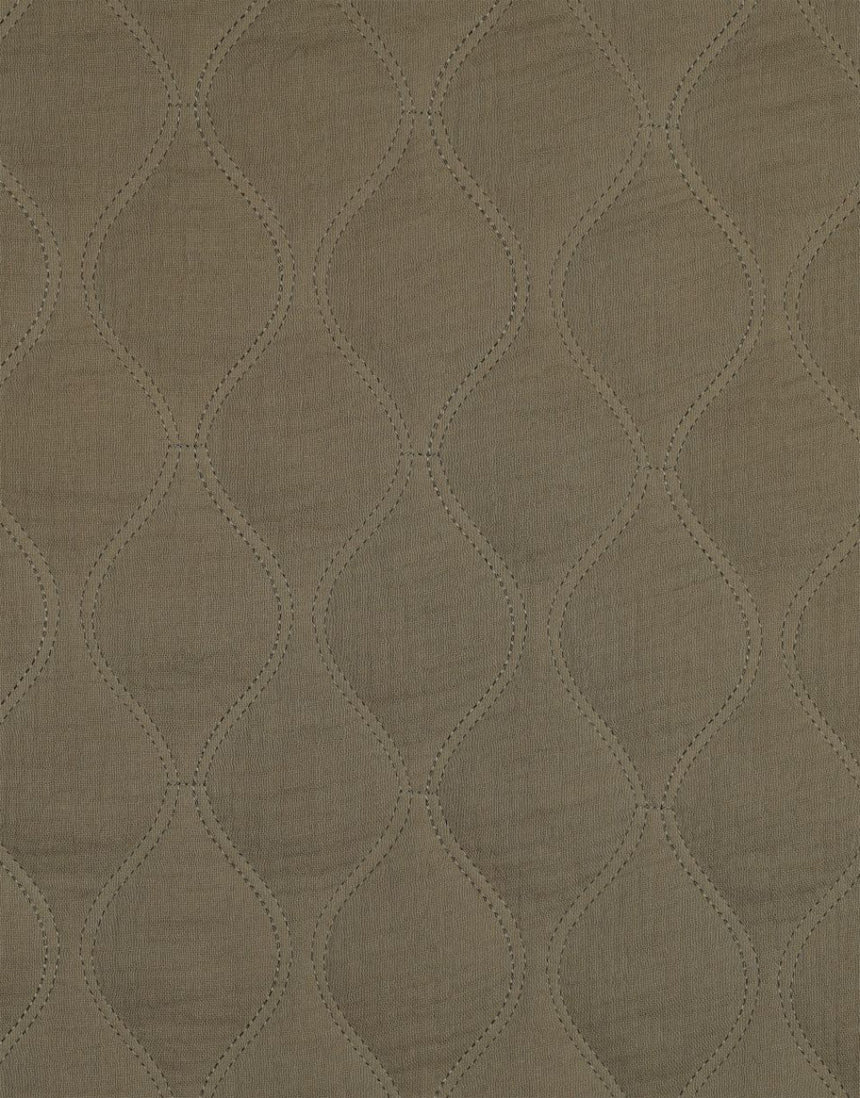 Moss Green Quilted Double Gauze Fabric