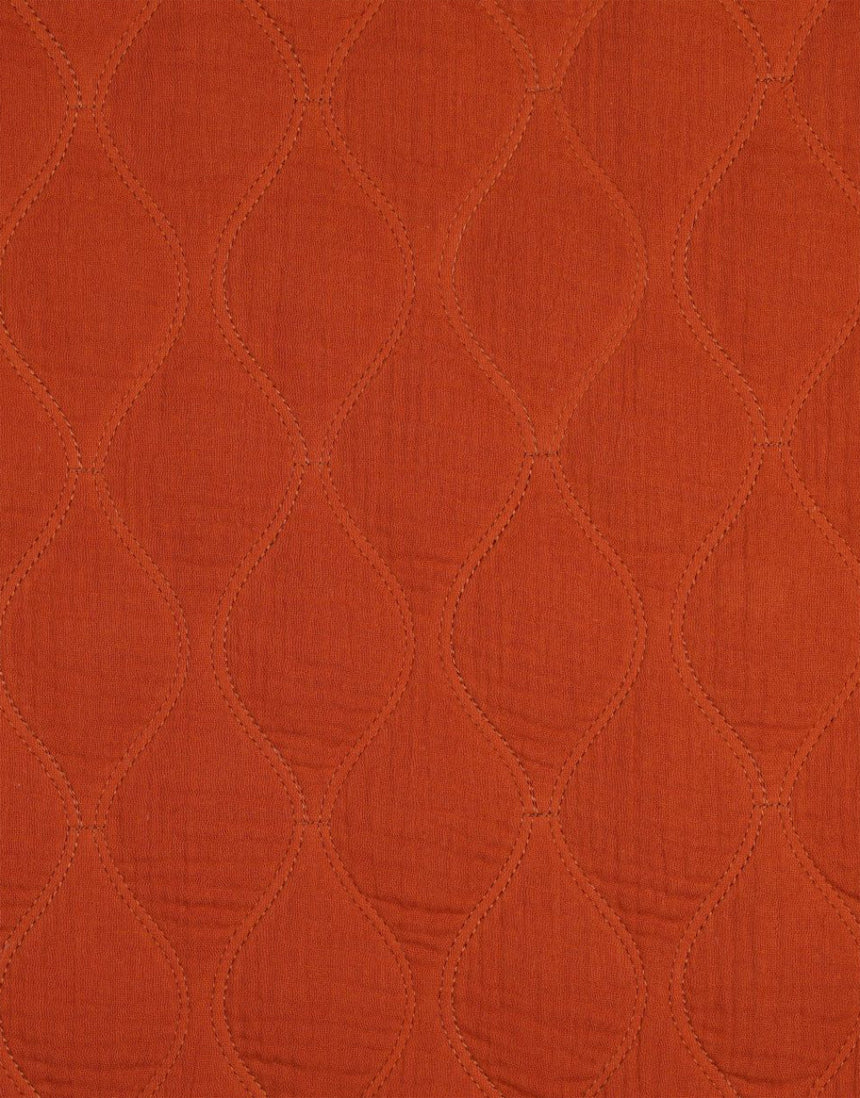 Rust Quilted Double Gauze Fabric