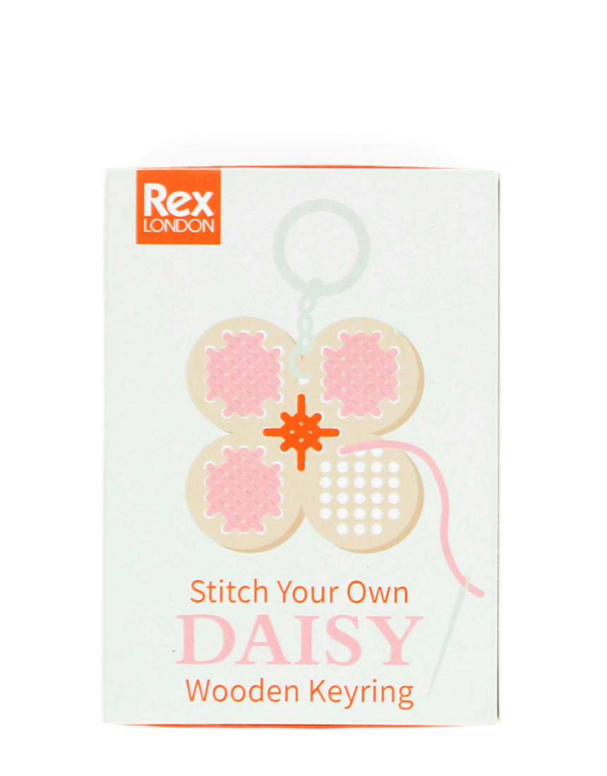 Stitch Your Own Wooden Keyring, Daisy