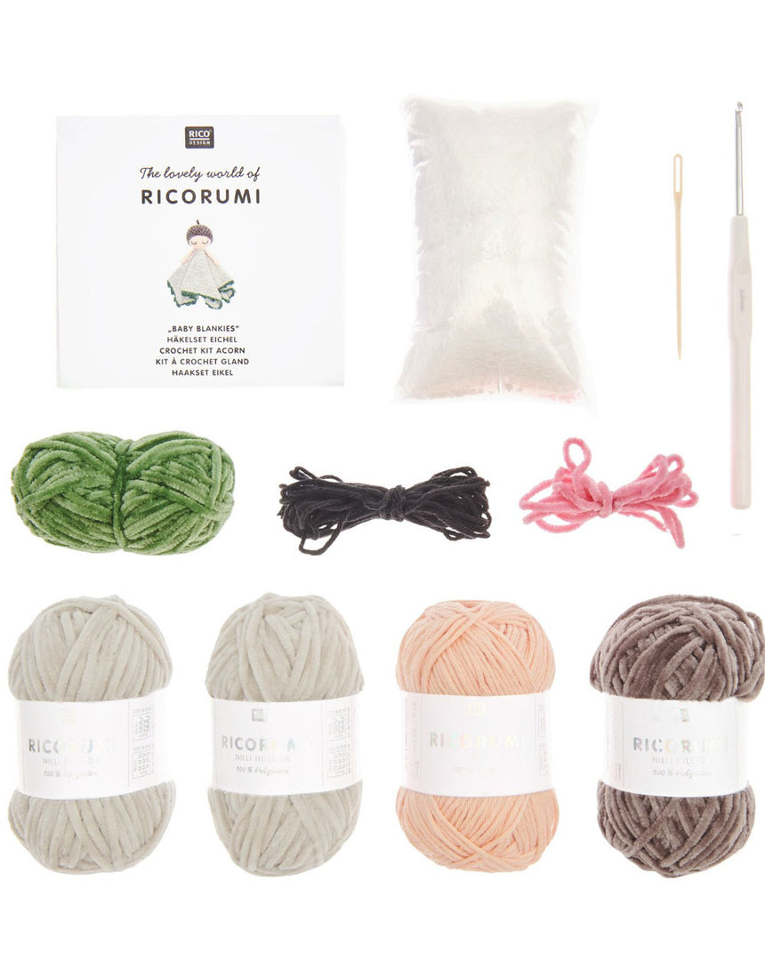 Acorn Baby Blankie Ricorumi Crochet Kit