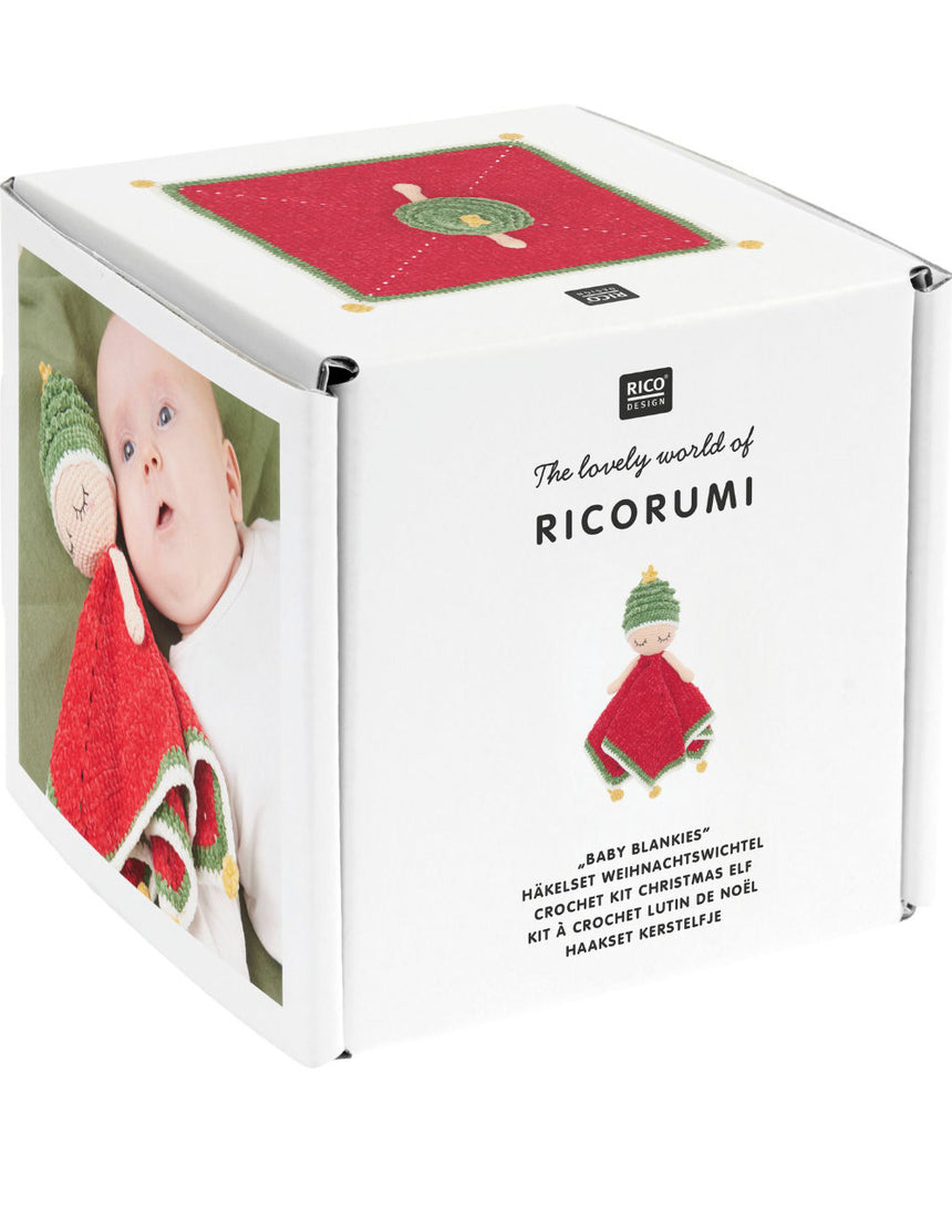 Christmas Elf Baby Blankie Ricorumi Crochet Kit