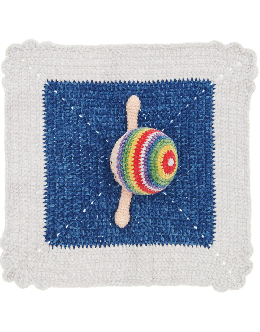 Blue Rainbow Baby Blankie Ricorumi Crochet Kit