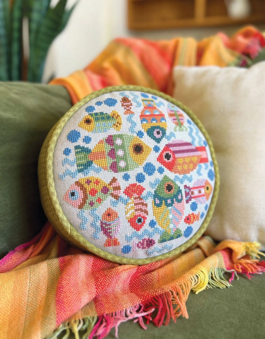 Fish Dish Counted Cross Stitch Sampler Pattern, Satsuma Street