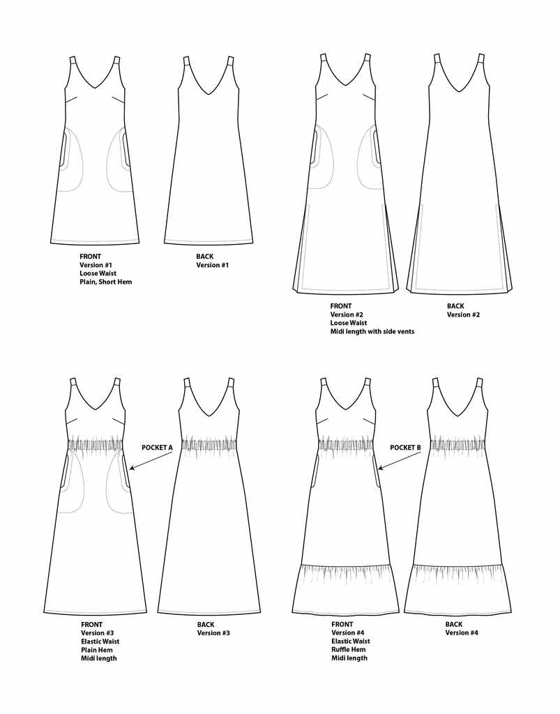 Sew House Seven Dresses Sauvie Sundress Sewing Pattern, Sew House Seven 15391