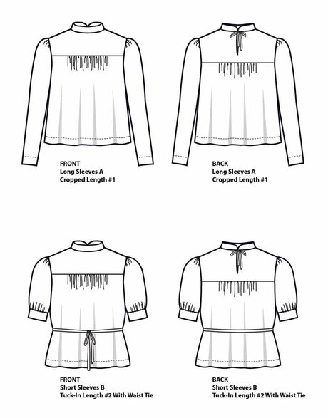 Sew House Seven Tops Shirts & Blouses Regalia Blouse Sewing Pattern, Sew House Seven 15800