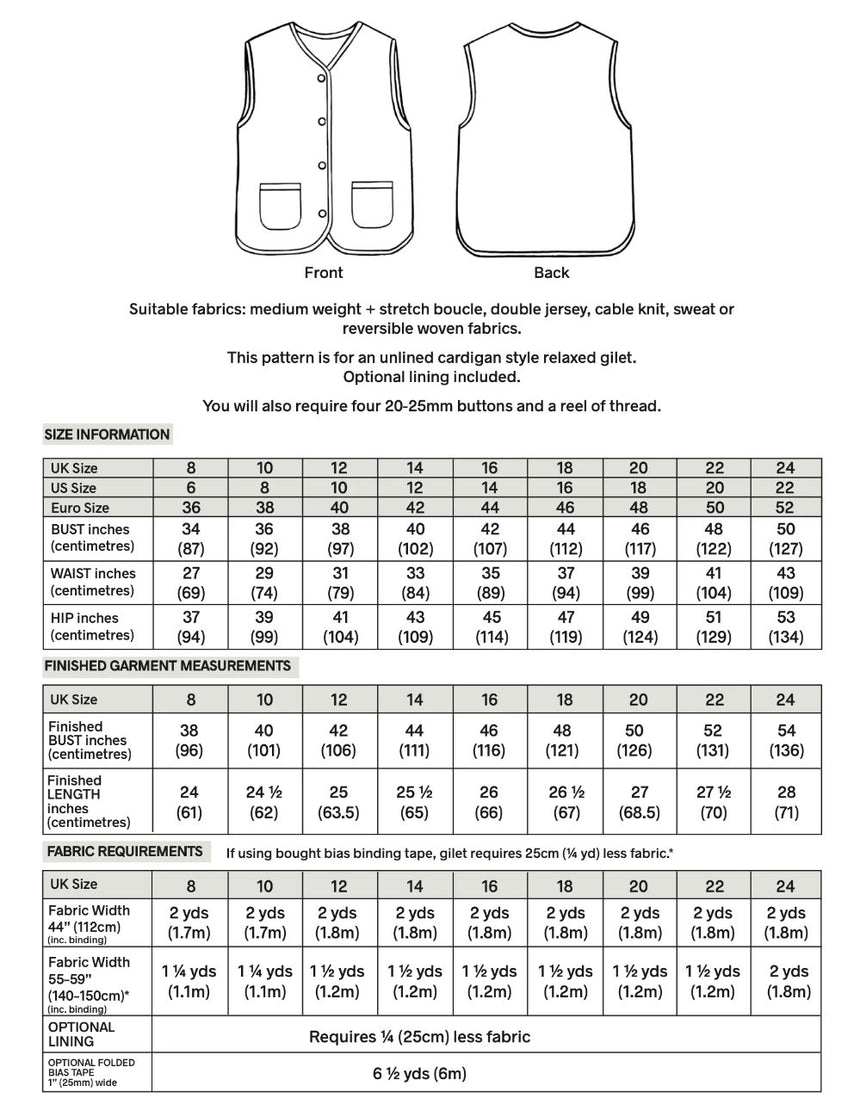 Gertrude Gillet Sewing Pattern, Sewgirl