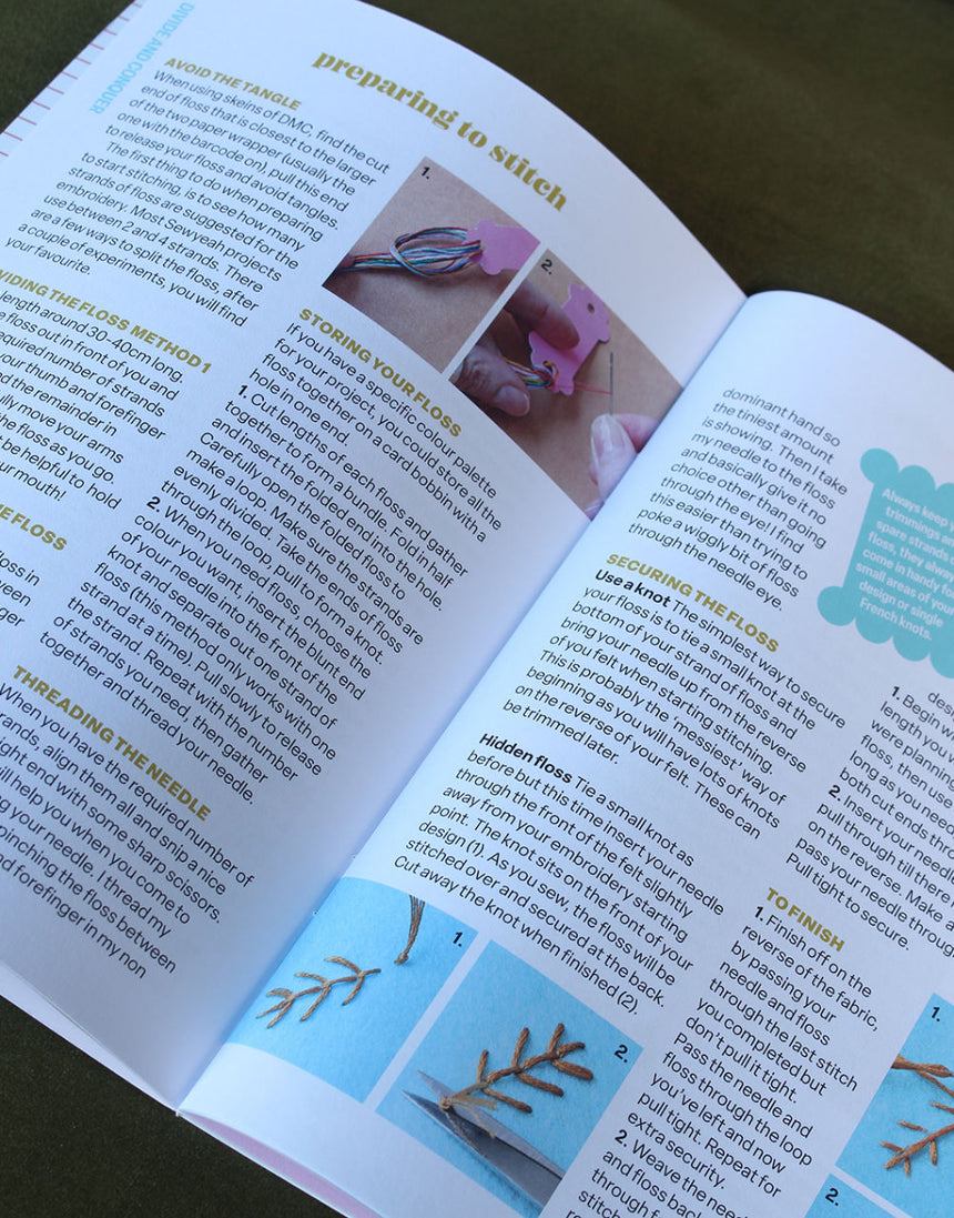 Sewyeah Social Club Handbook, Embroidery Journal & Reference Guide