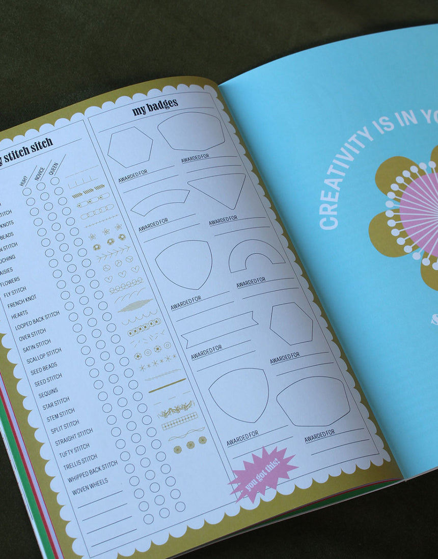 Sewyeah Social Club Handbook, Embroidery Journal & Reference Guide