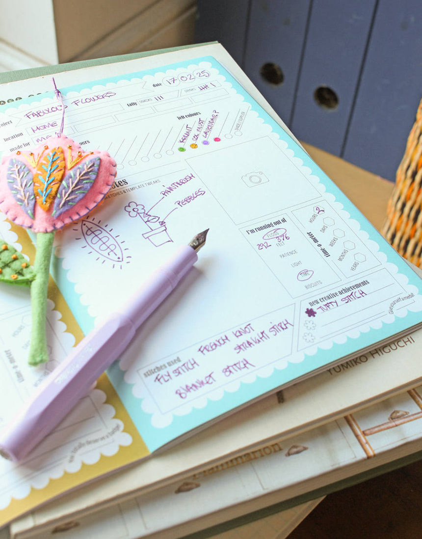 Sewyeah Social Club Handbook, Embroidery Journal & Reference Guide