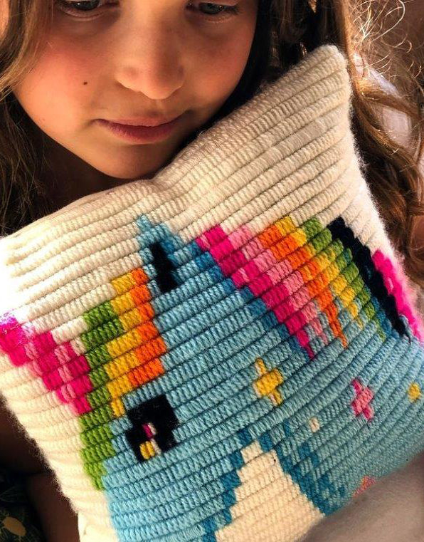 Unicorn Pillow Needlepoint Kit, Sozo DIY
