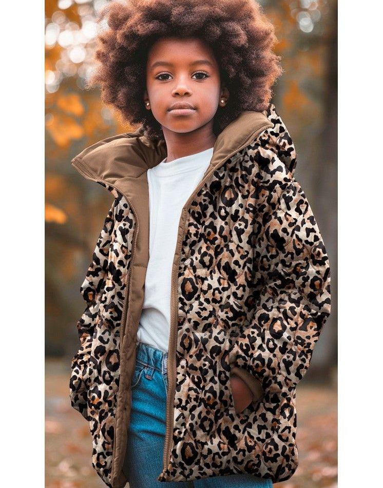 Leopard Quilted Stepped Velvet Coating Fabric