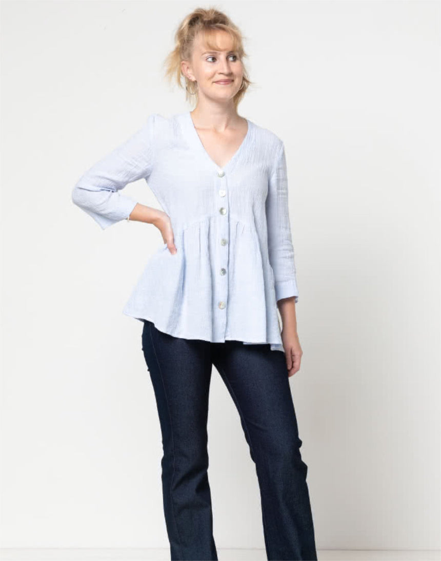 Jules Woven Tunic Sewing Pattern, Style Arc