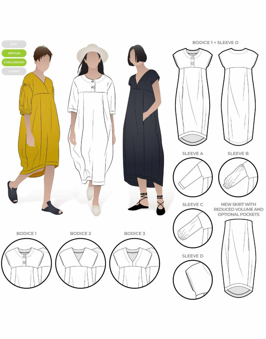 Sydney Dress Extension Pack, Style Arc