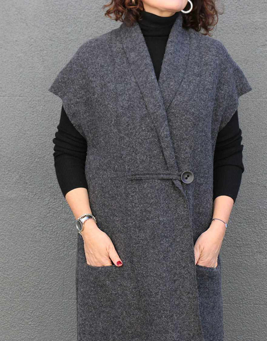 Boiled Wool Torino Vest Complete Dressmaking Kit, Tessuti