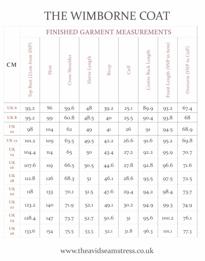 The Avid Seamstress Coats & Jackets The Wimborne Coat Sewing Pattern, The Avid Seamstress 15712