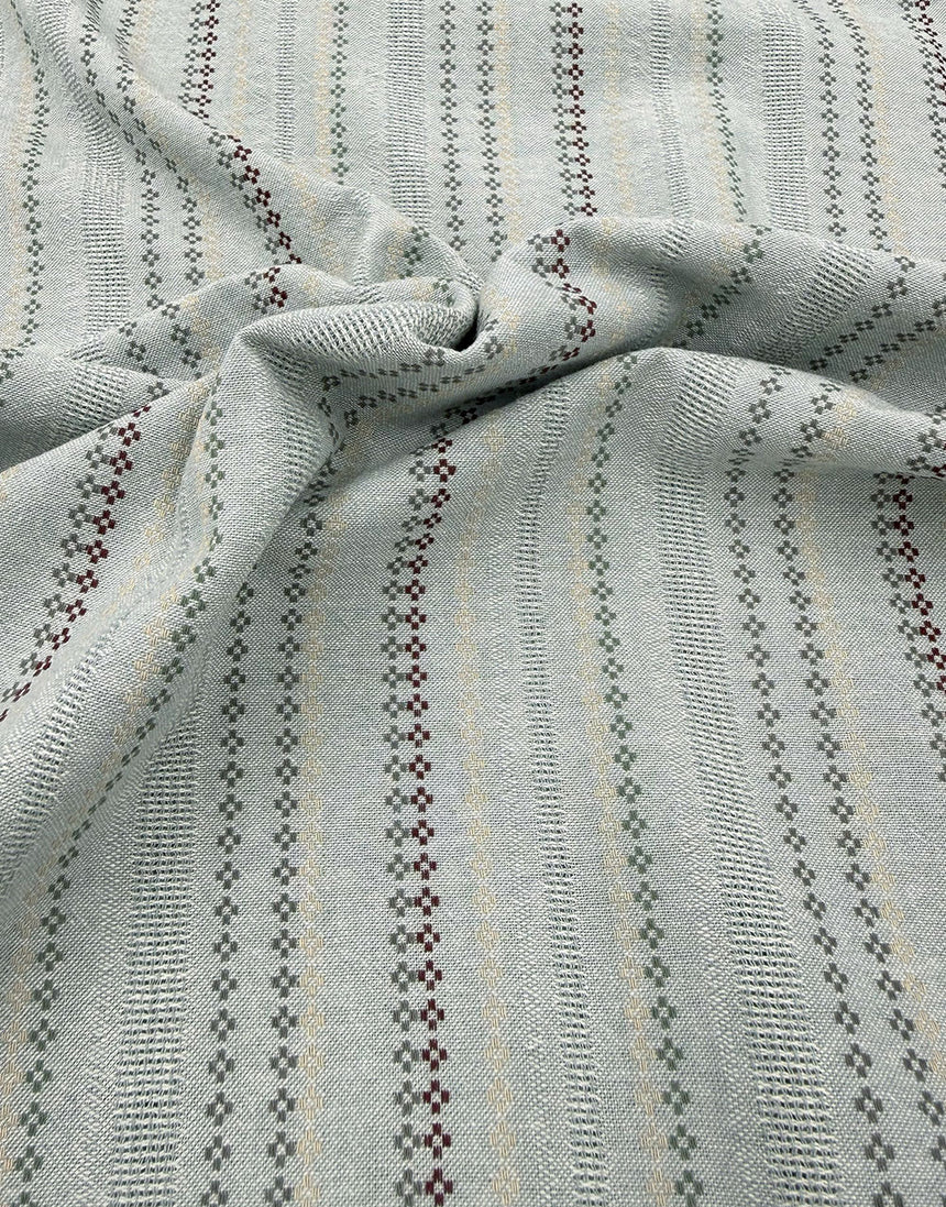 Tochio Yarn-Dyed Cotton Fabric, Mist Blossom Stripe