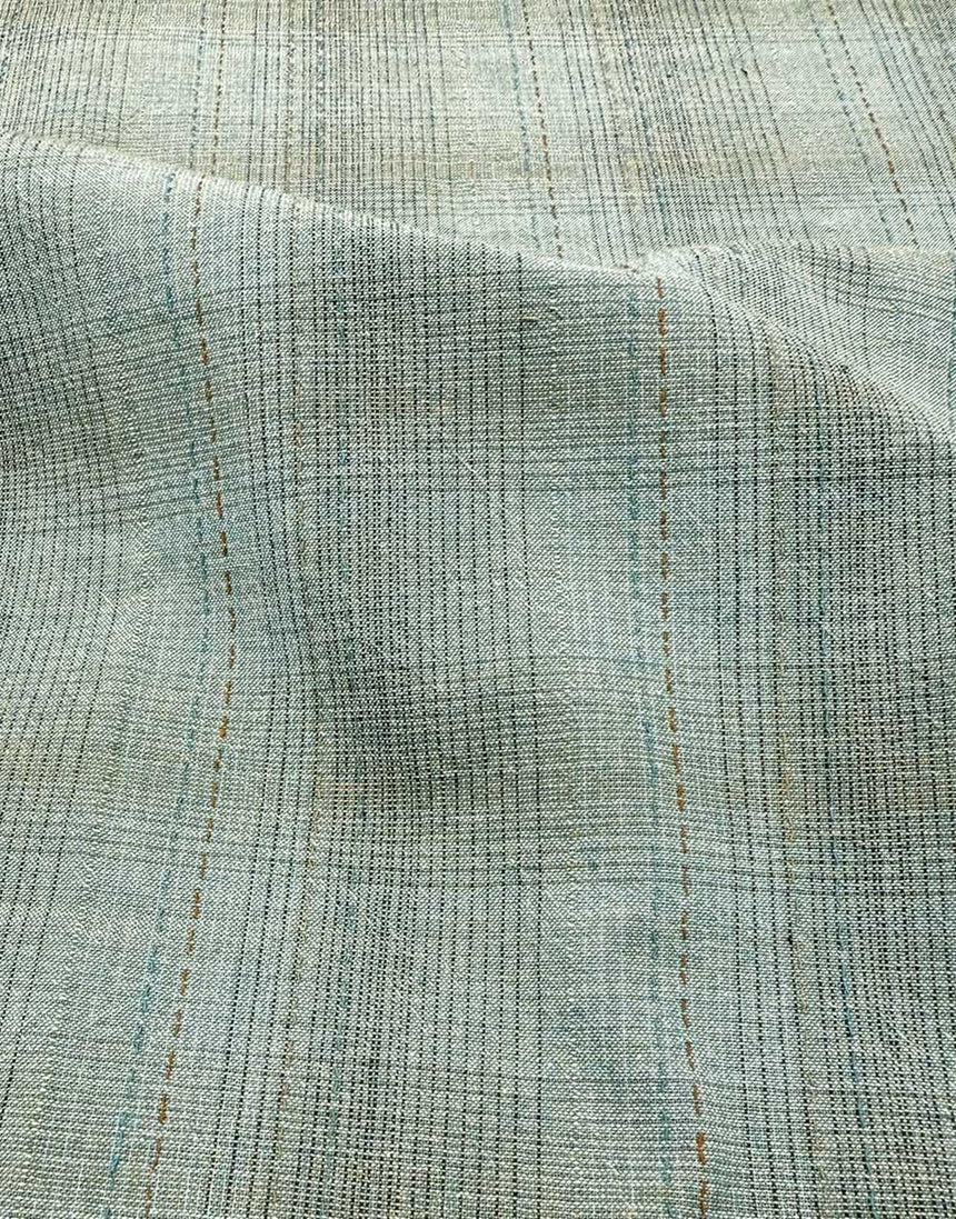 Tochio Yarn-Dyed Cotton Fabric, Blue Mist Check