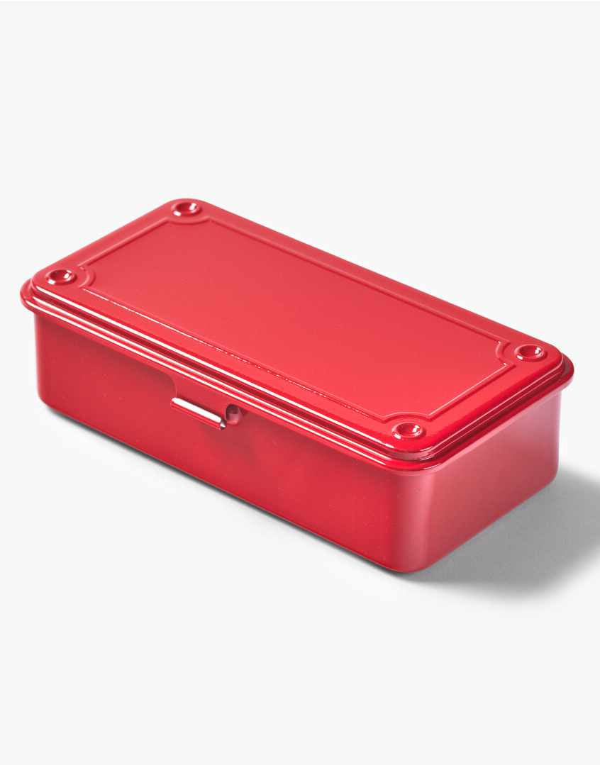 Toyo Steel Tool Box T-190, Red Small Toolbox