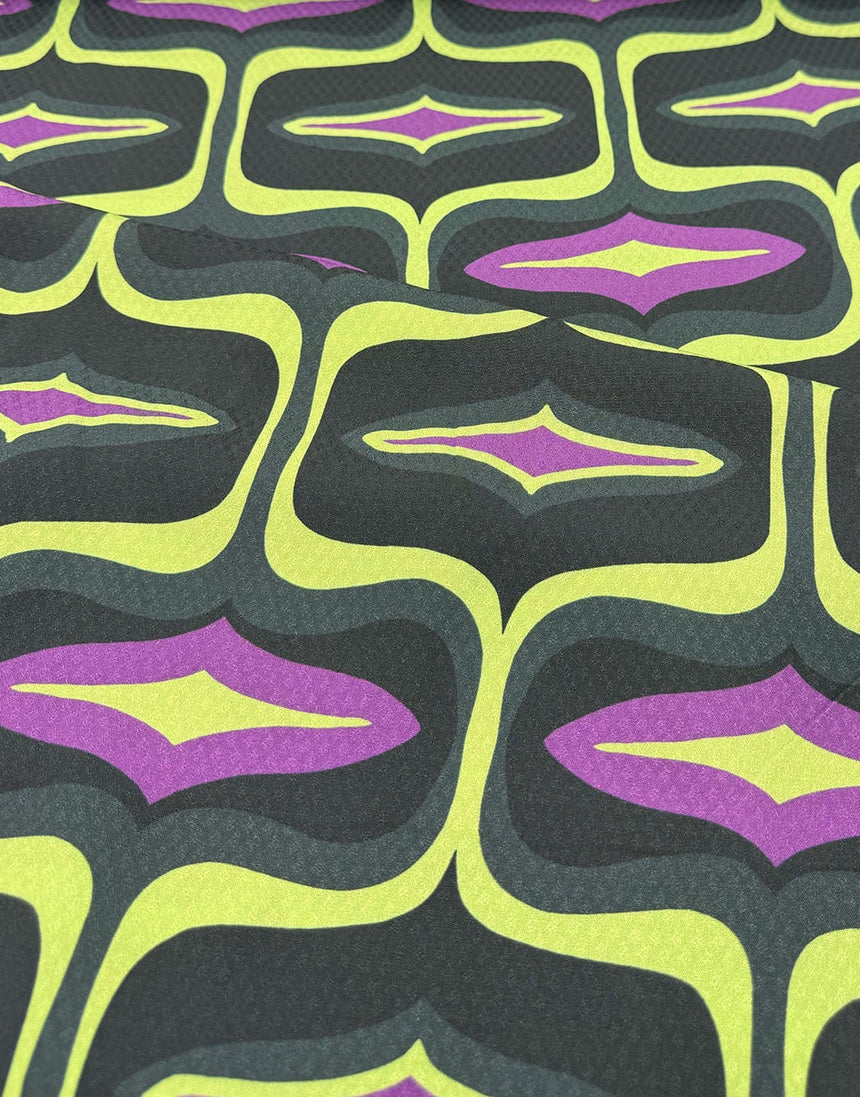 Emerald Mirage Jacquard Viscose Fabric