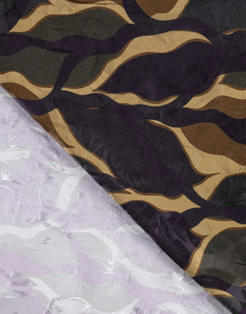 Shadow Leaf Viscose Jacquard Fabric