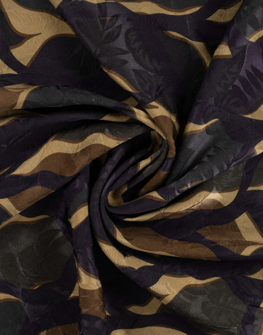 Shadow Leaf Viscose Jacquard Fabric
