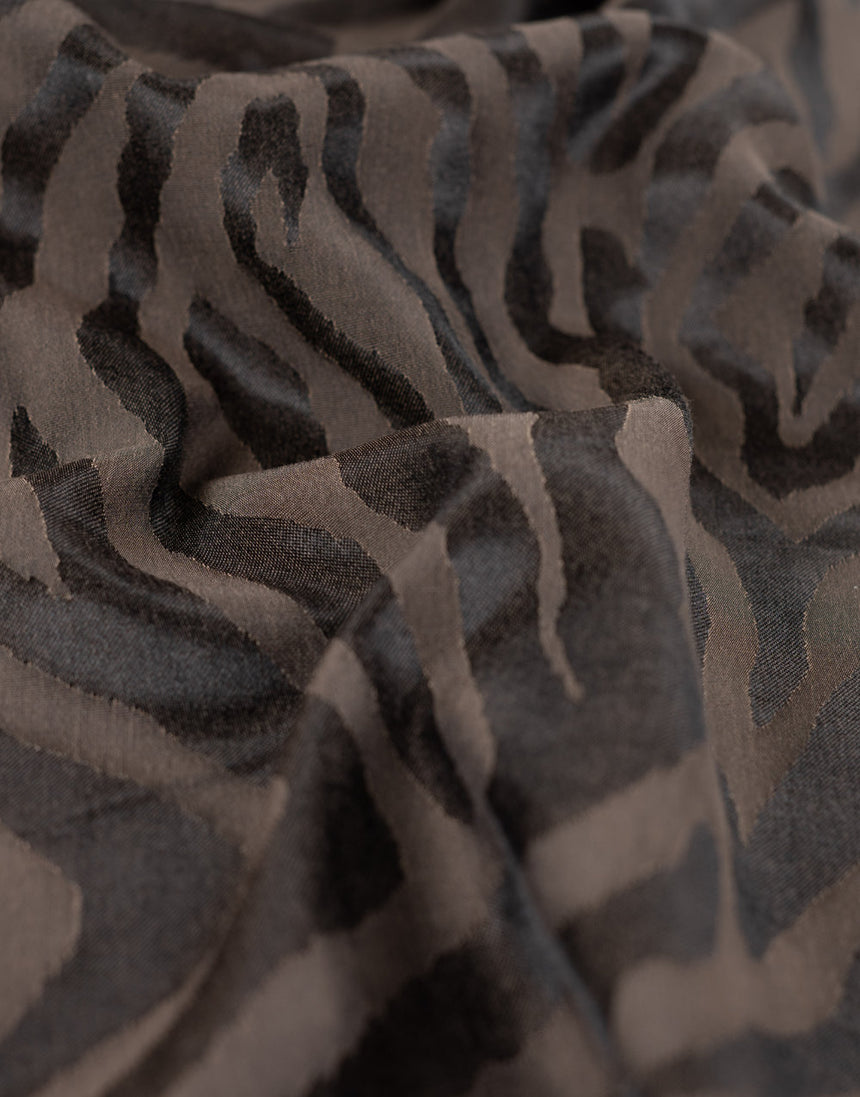 Zebra Shadow Viscose Jacquard Fabric