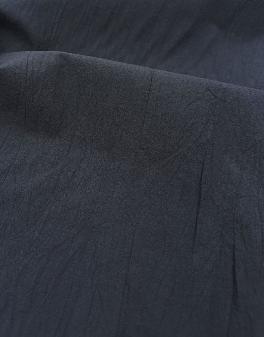Navy Soft Washed Crinkle Cotton Fabric