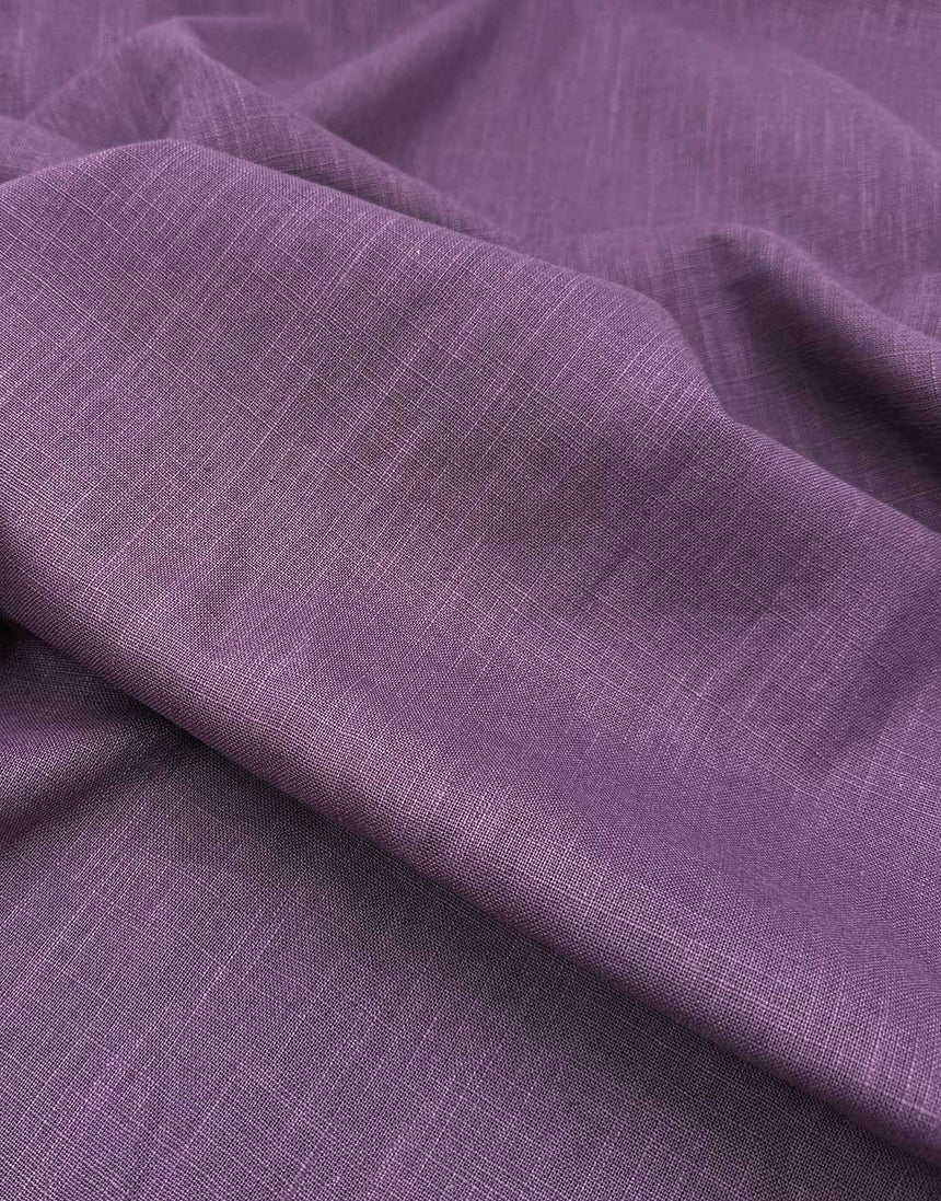 Grape Washed Linen Cotton Fabric