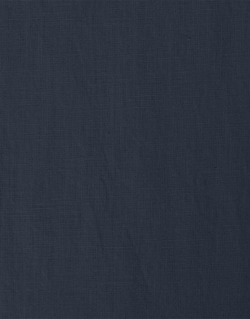 Navy Blue Washed Pure Linen Fabric