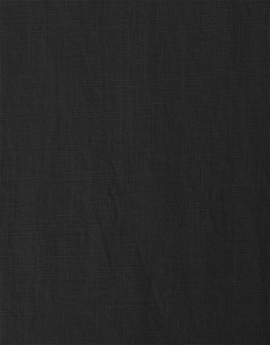 Black Washed Pure Linen Fabric