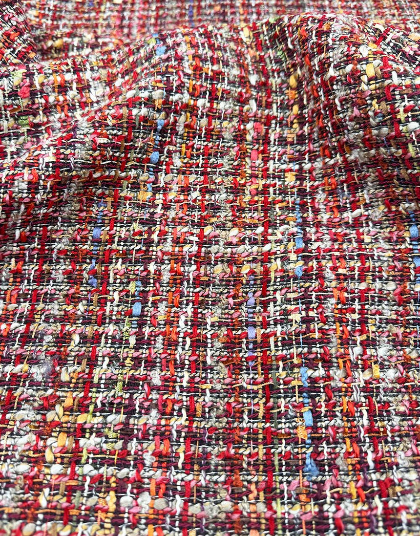 Russet Tweed Woven Coating Fabric, Light & Lush