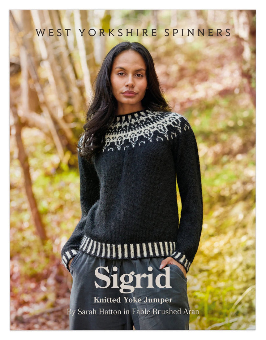 Sigrid Knitted Yoke Jumper Knitting Pattern, West Yorkshire Spinners